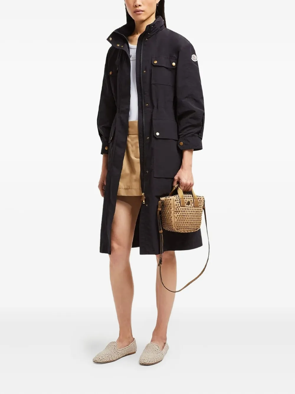 Moncler cinched-waist flap-pocket coat | Parkas | Image 2