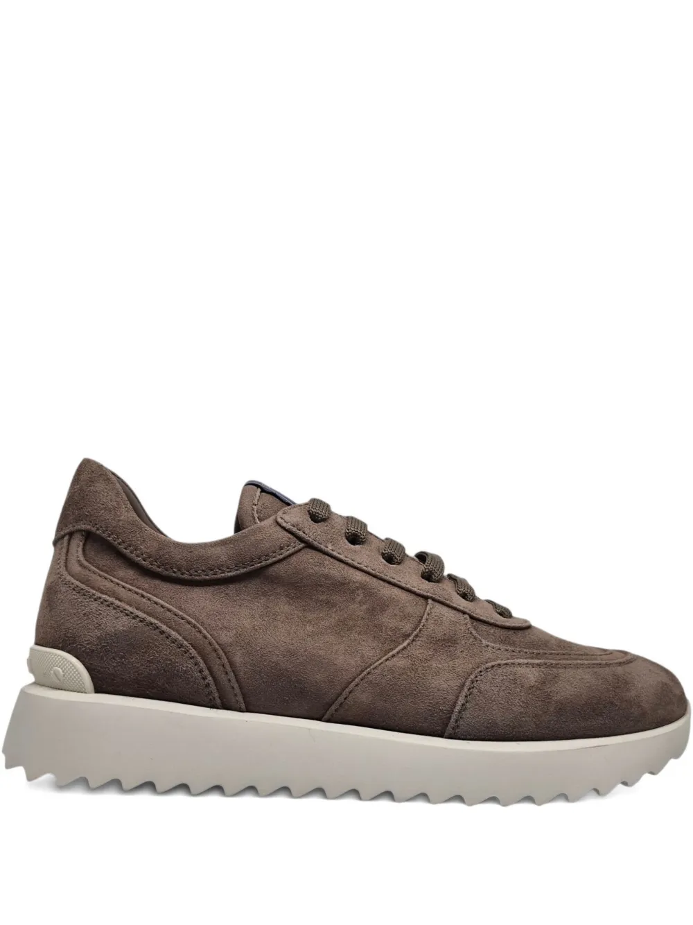 Le Silla suede leather platform trainers Brown