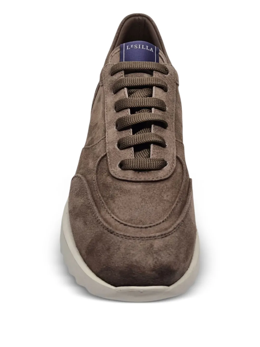 Le Silla suede leather platform trainers Brown