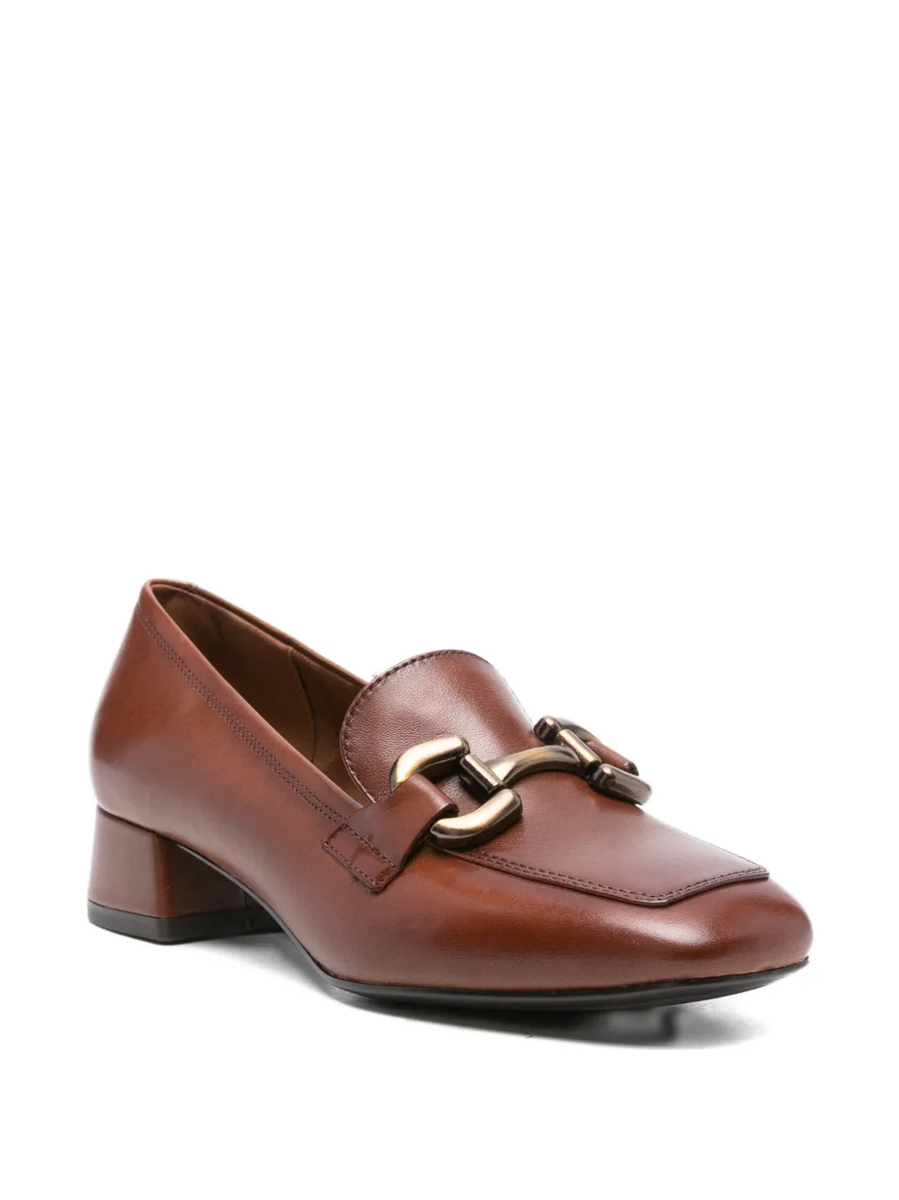Tamaris 35mm Trotteurs Chain-detail Block-heel Loafers In Brown