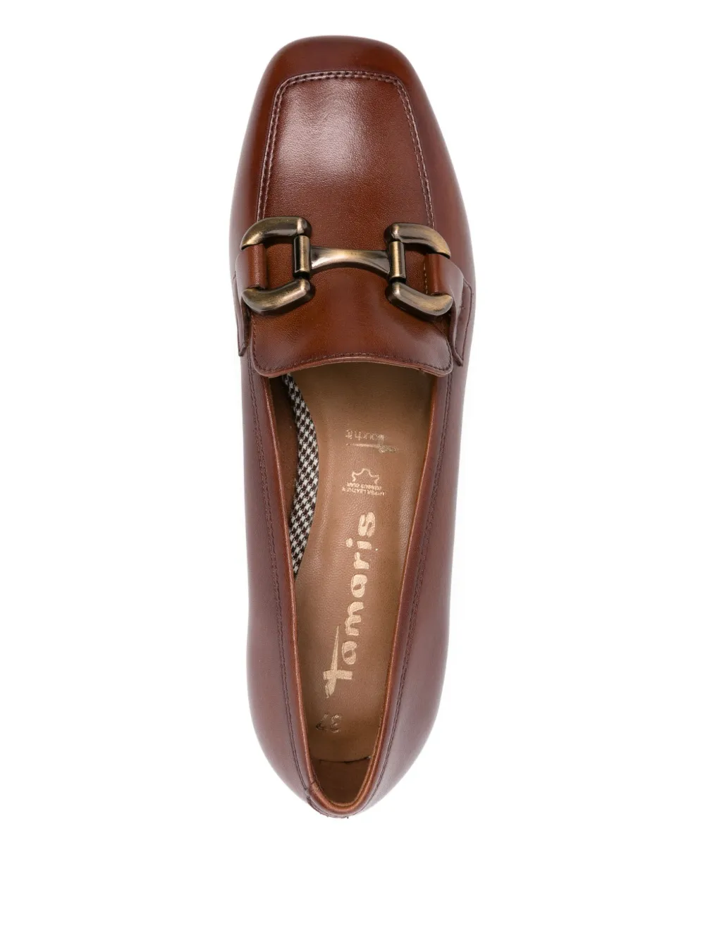 Tamaris 35mm Trotteurs Chain-detail Block-heel Loafers In Brown