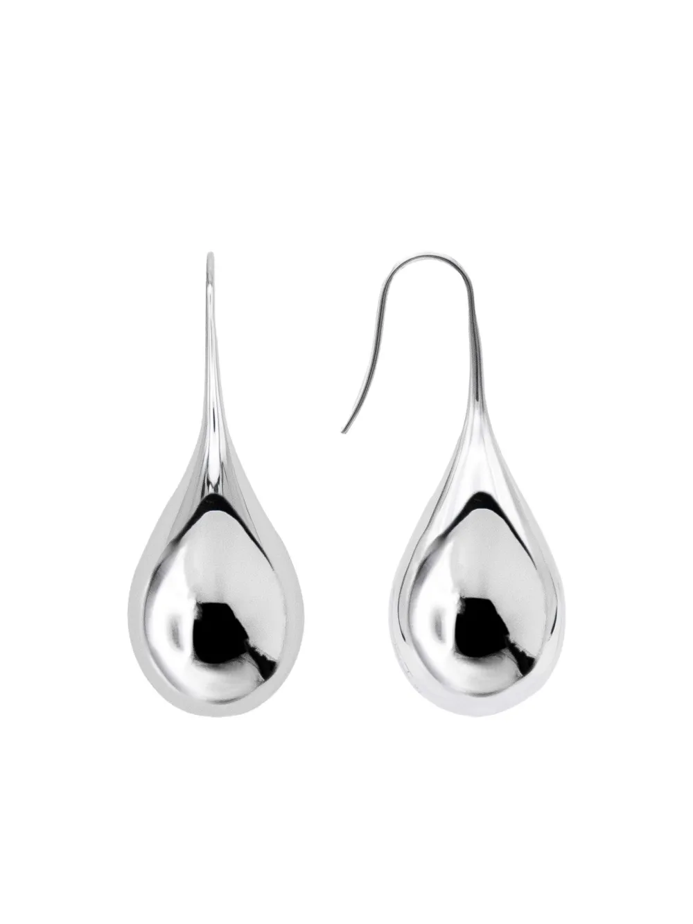 large silver drop earrings