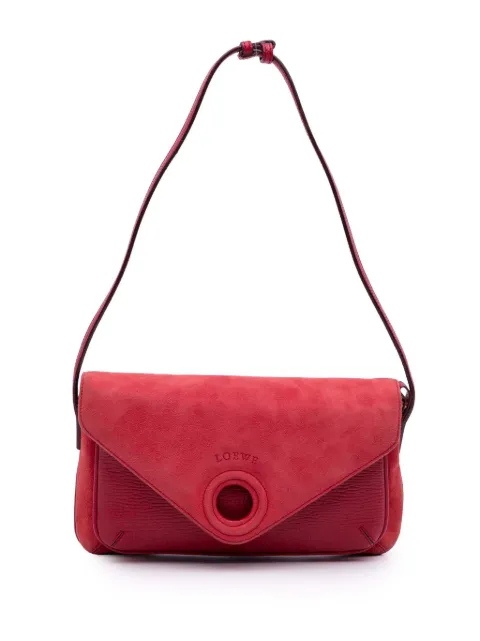 Loewe Pre-Owned 2010-2025 Suede and Leather shoulder bag