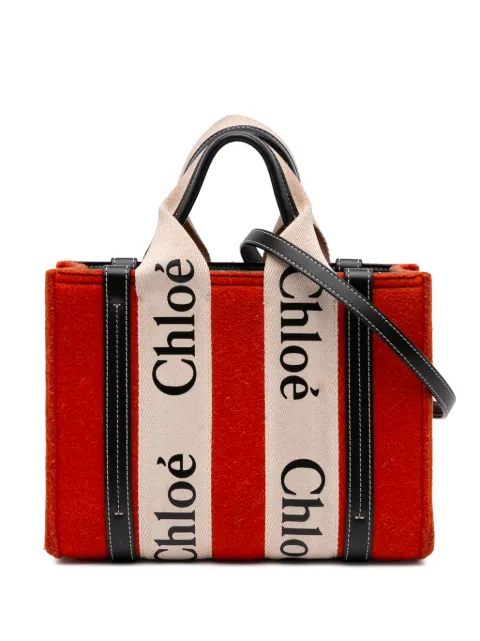 Chloé Pre-Owned 2010-2025 Small Wool Woody satchel
