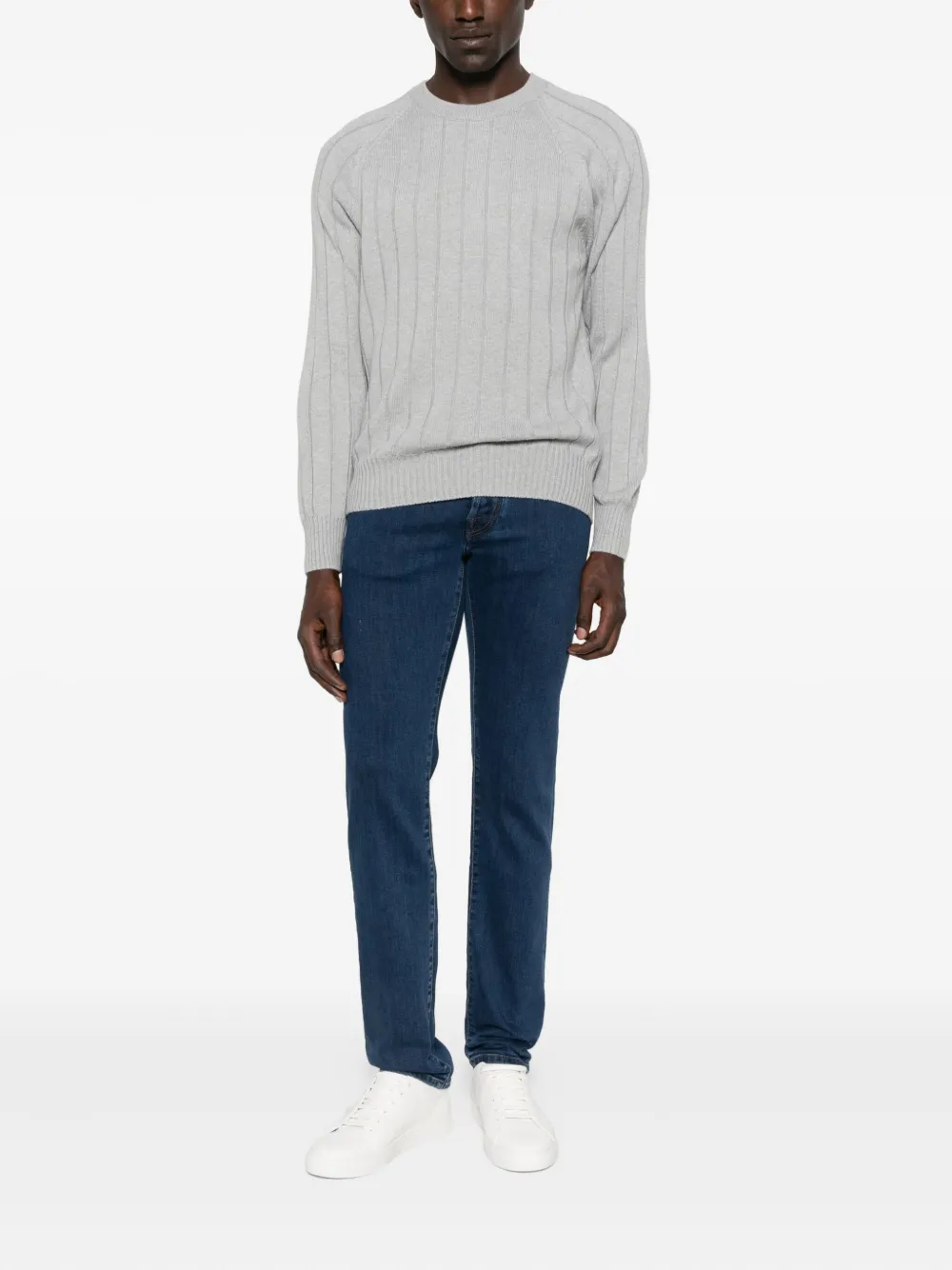 Fileria ribbed crew-neck sweater - Grijs