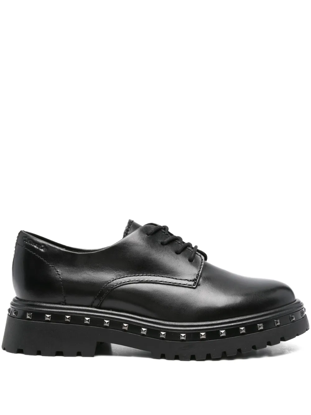 Tamaris 50mm Lace-up Studded Derby Shoes In Black
