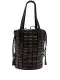 DRAGON DIFFUSION leather woven bucket bag - Brown