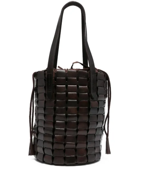 DRAGON DIFFUSION leather woven bucket bag