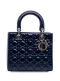 Christian Dior Pre-Owned 2013 Medium Patent Cannage Lady Dior satchel - Blue