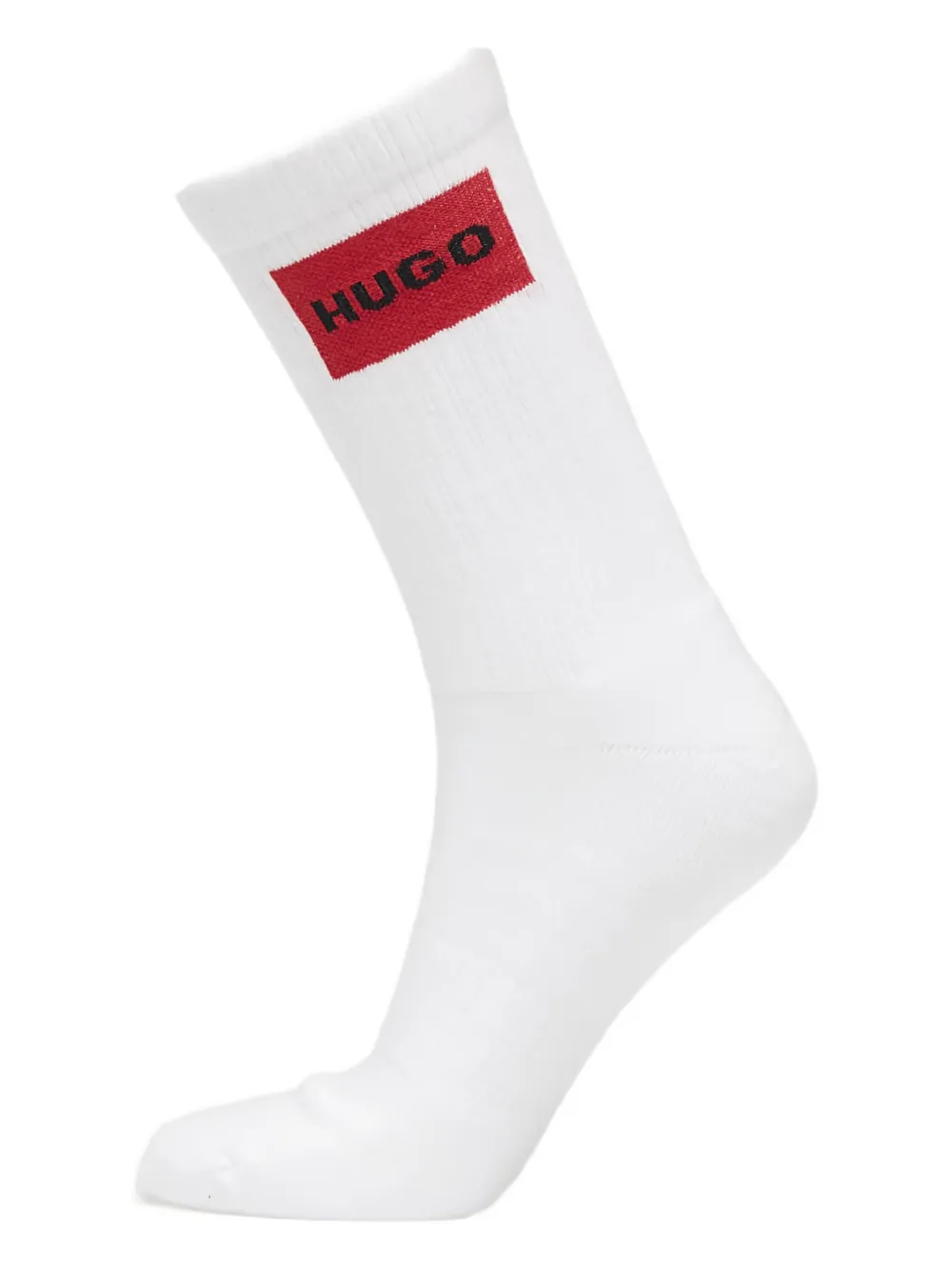 HUGO logo-detail ribbed socks (pack of three) Wit