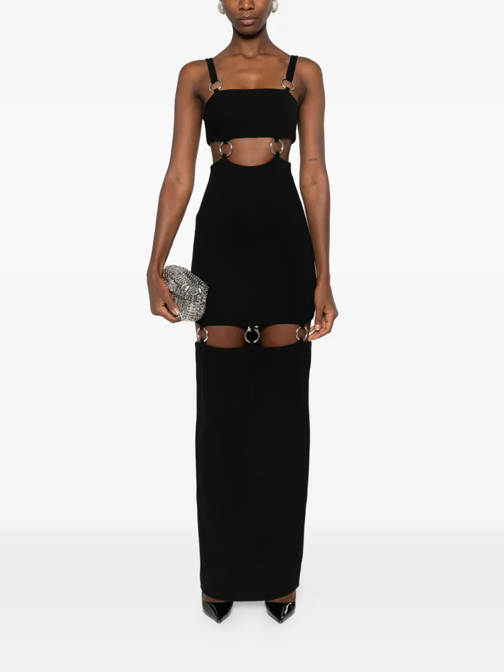 Vestiaire d'un Oiseau Libre ring-detail sleeveless dress - Zwart