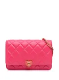 CHANEL Pre-Owned 2021-2025 Quilted Lambskin Acrylic Coco Love Wallet on Chain crossbody bag - Pink