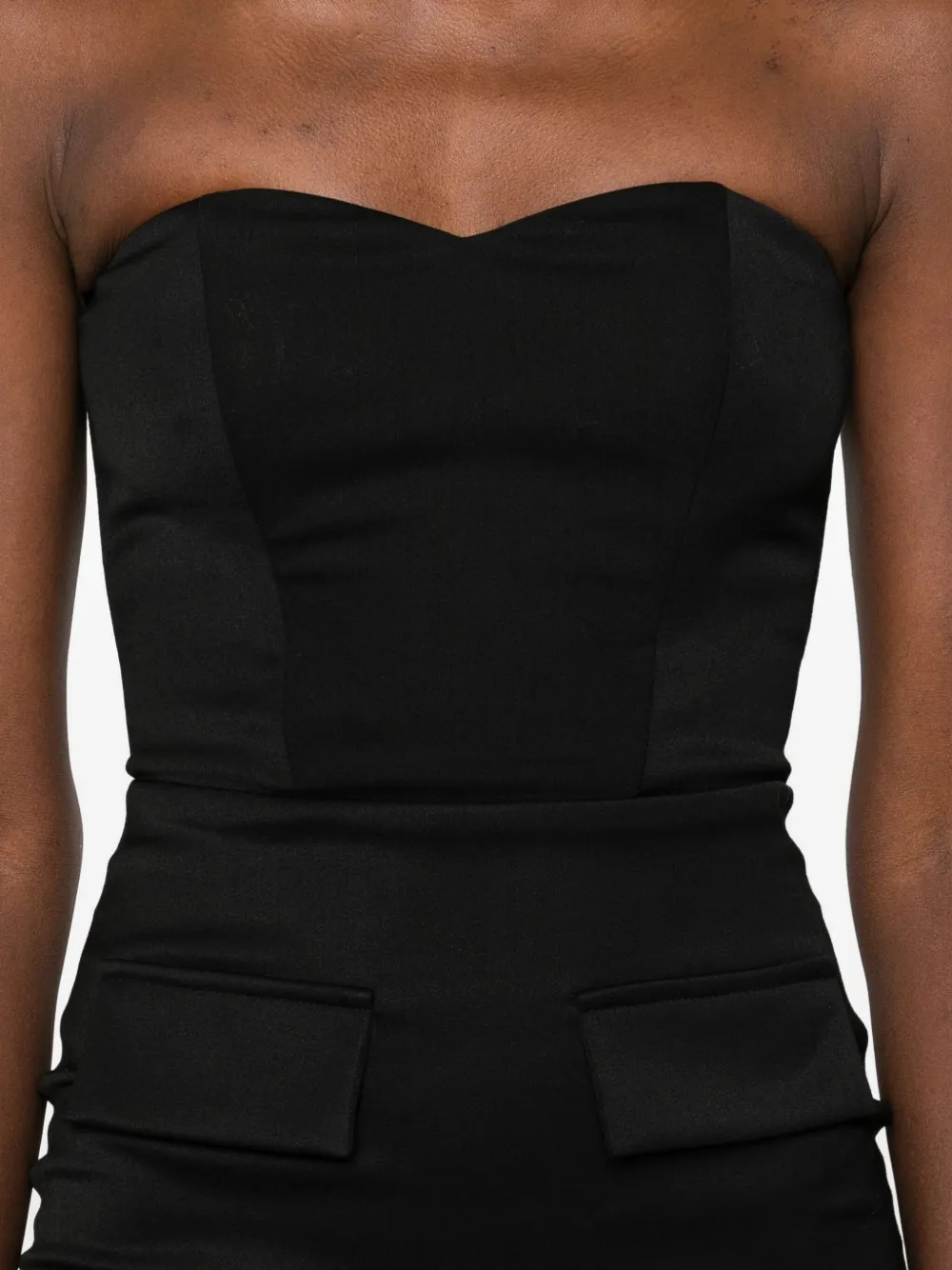 Vestiaire d'un Oiseau Libre Strapless jurk Zwart