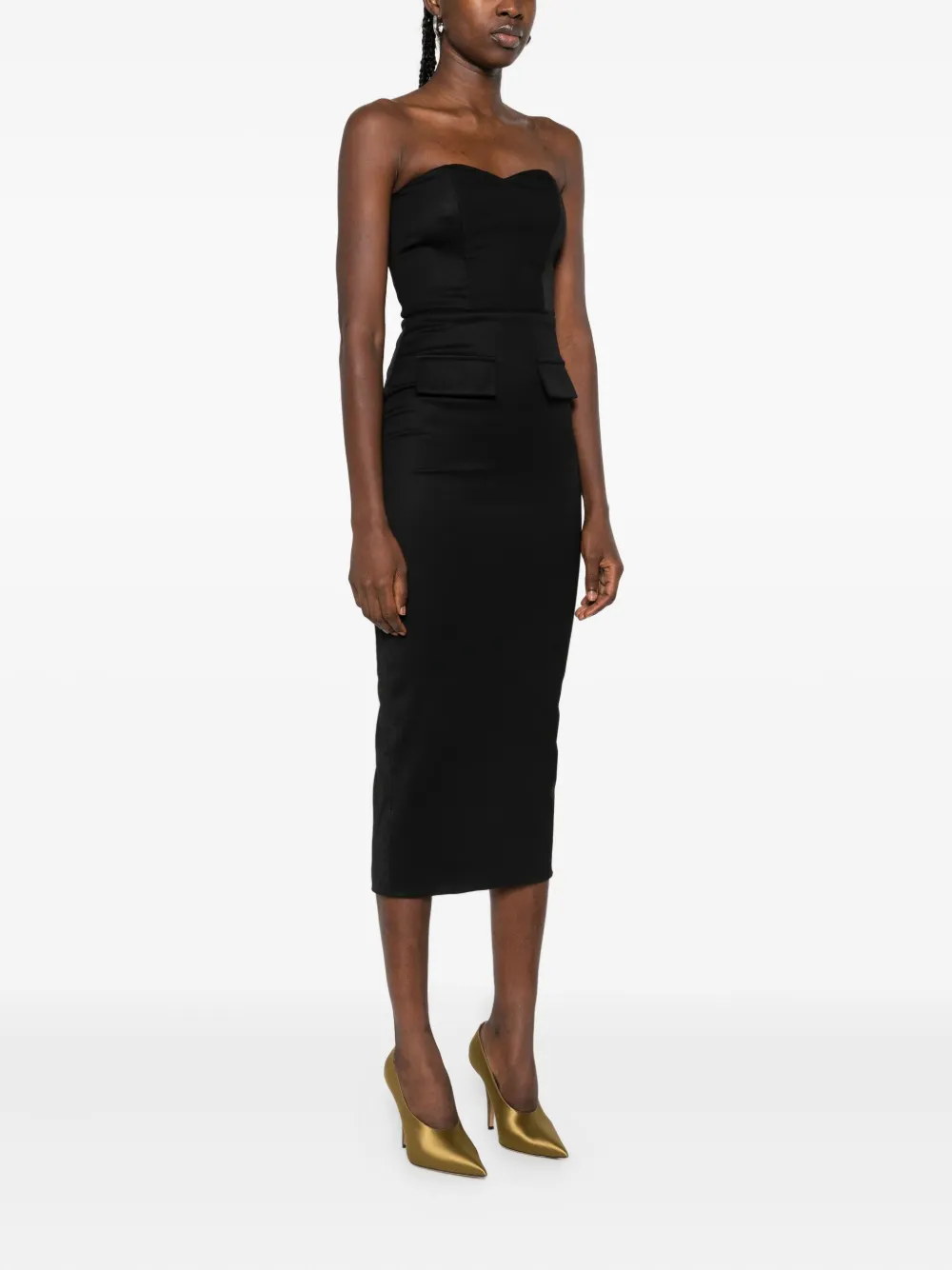 Vestiaire d'un Oiseau Libre Strapless jurk Zwart