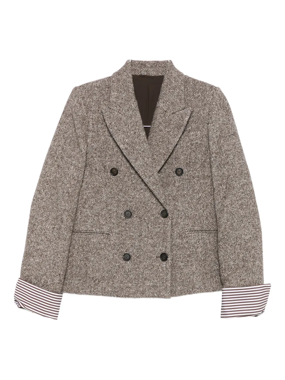 Brunello Cucinelli double-breasted blazer Bruin