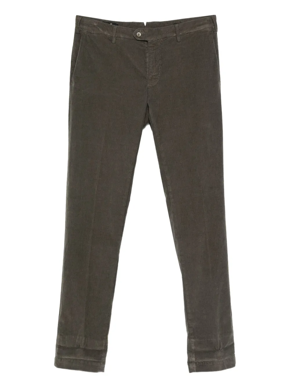 Mason's Buttoned Straight-leg Trousers In Gray