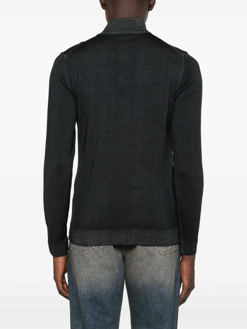 Daniele Fiesoli Poloshirt met hoge hals en knopen Blauw