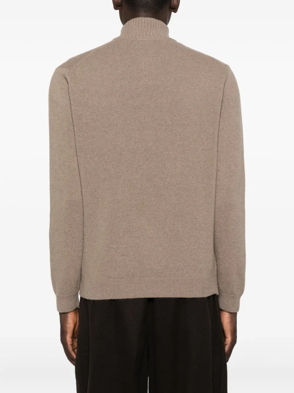 Daniele Fiesoli Turtleneck Buttoned Sweater In Neutral