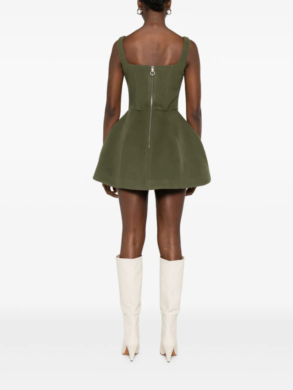 Vestiaire d'un Oiseau Libre Mini-jurk met vierkante hals Groen