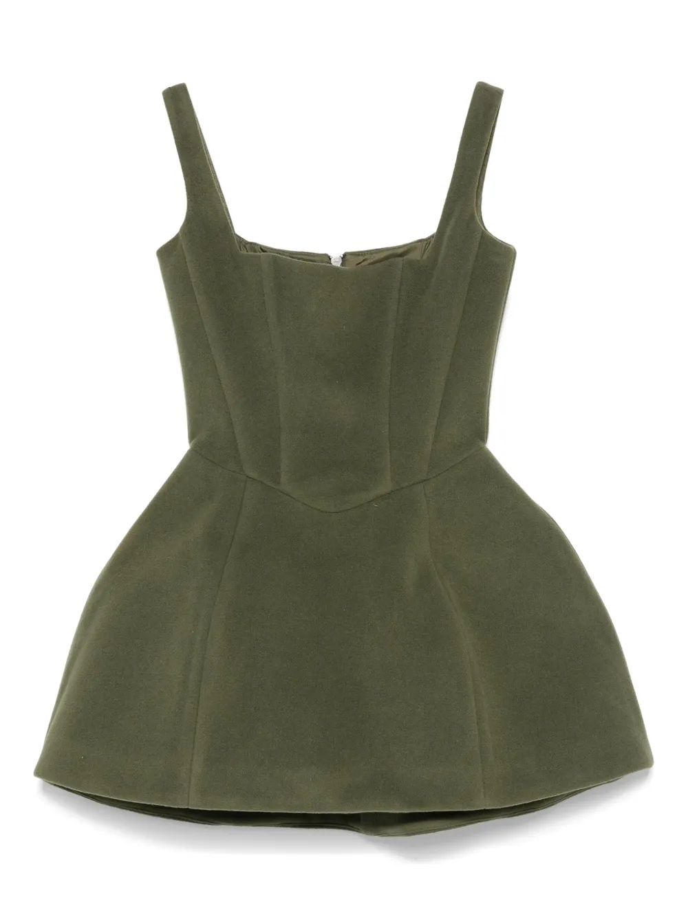 Vestiaire d'un Oiseau Libre square-neck flared mini dress | Green | Image 1