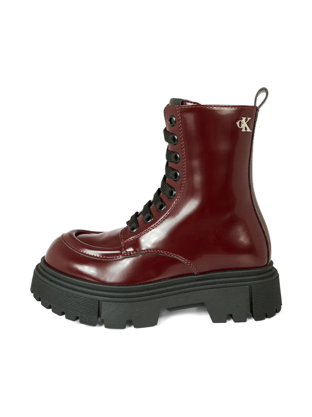 Calvin Klein Kids lace-up platform boots Brown