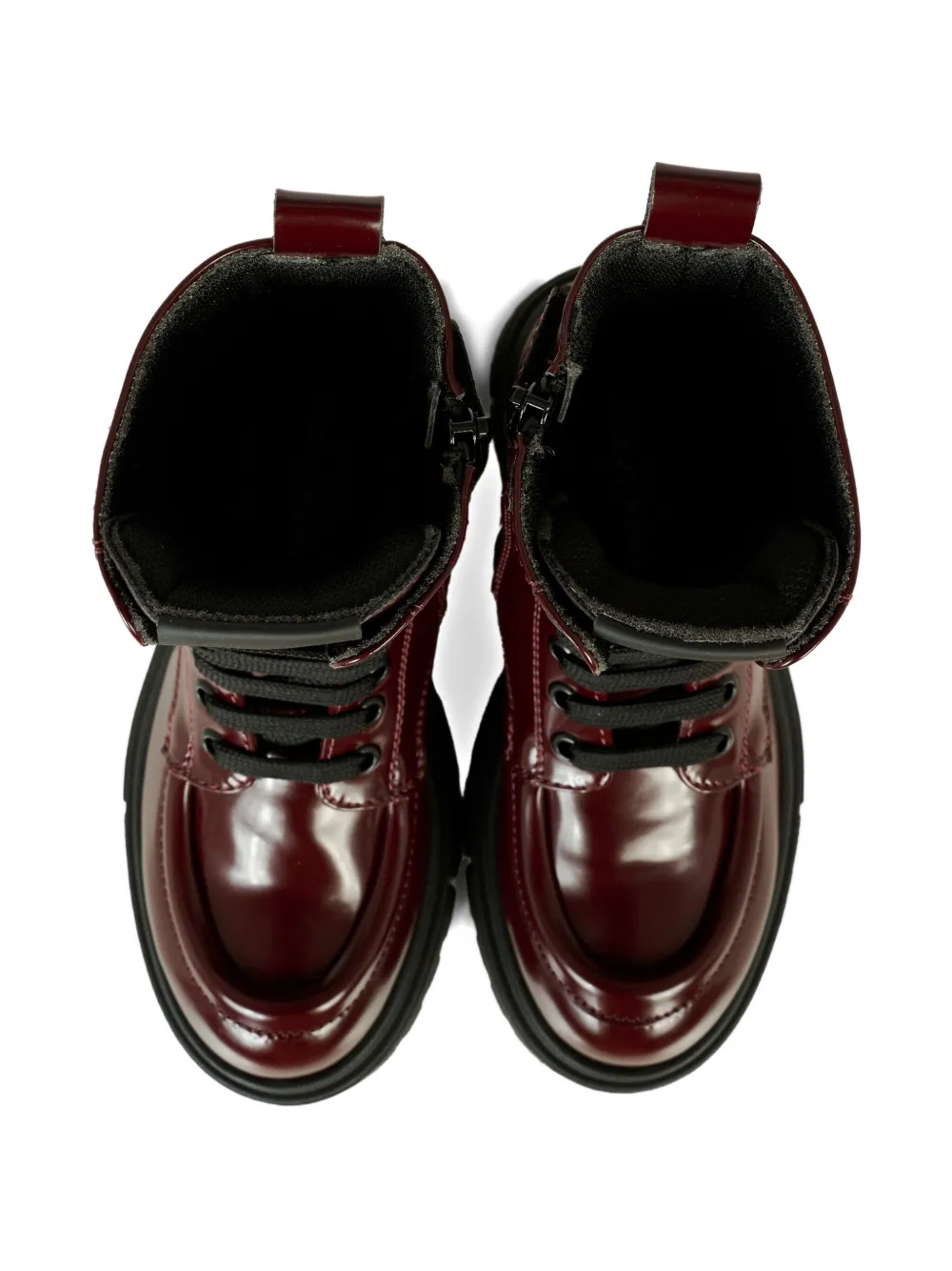 Calvin Klein Kids lace-up platform boots Brown