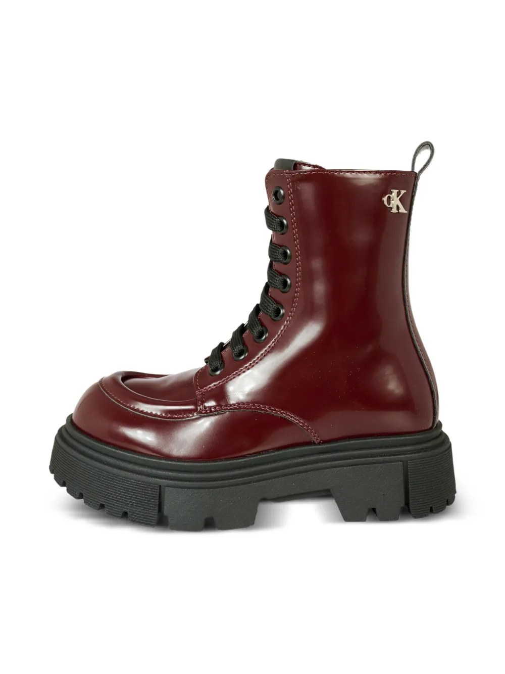 Calvin Klein Kids lace-up platform boots Brown