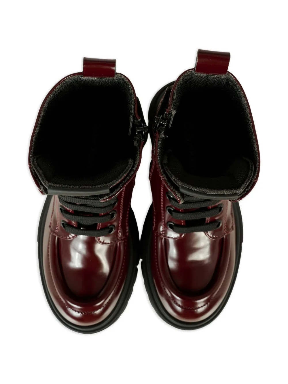 Calvin Klein Kids lace-up platform boots Brown