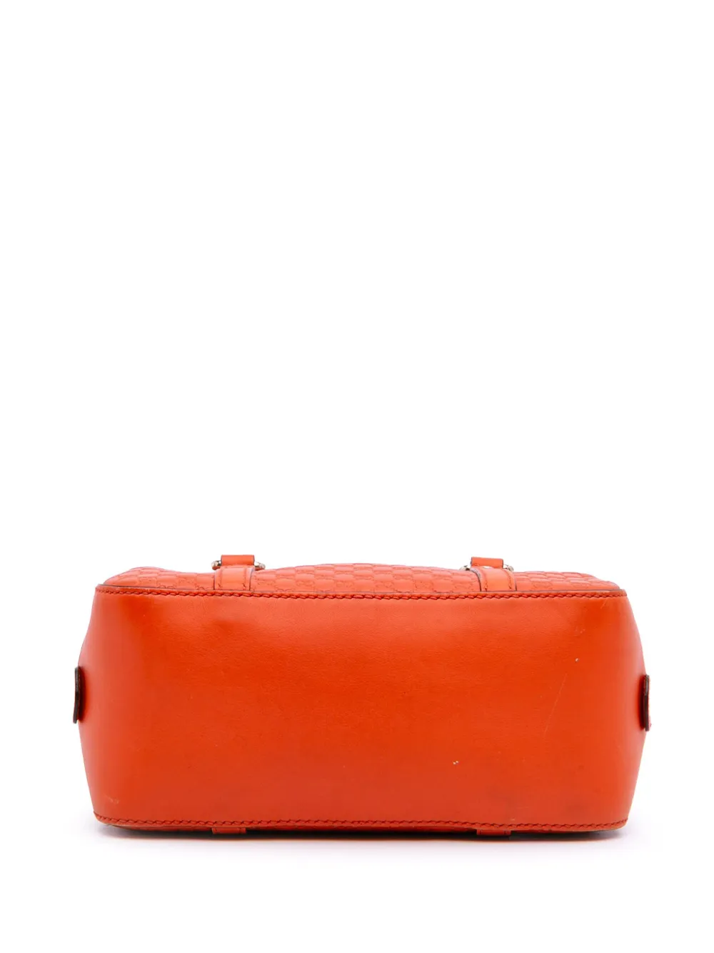 Pre-owned Gucci 2016-2025 Small Microssima Bree Satchel In Orange