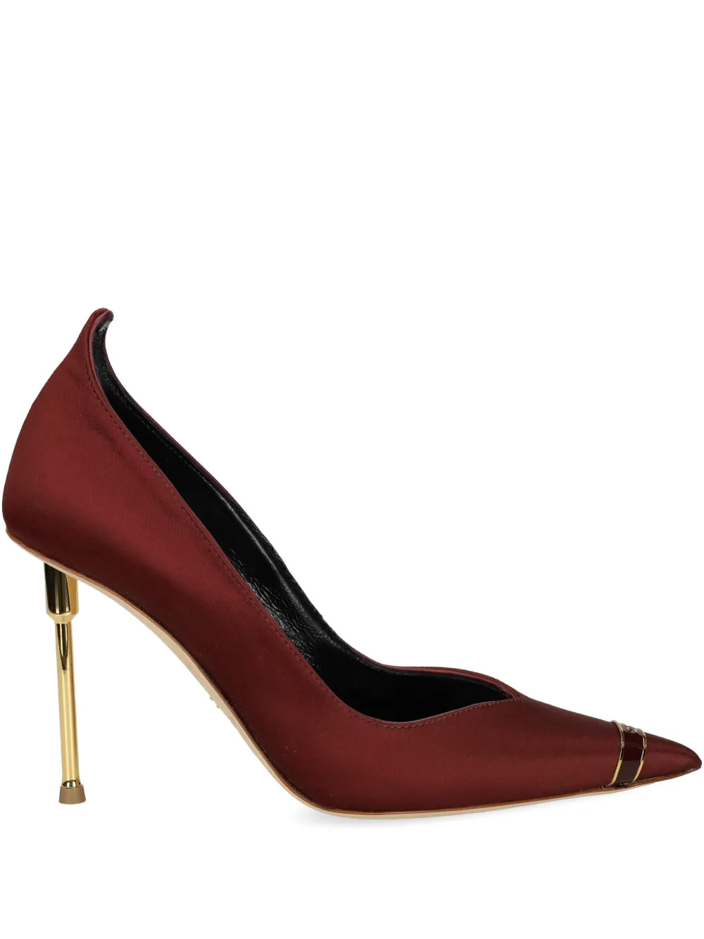 Elisabetta Franchi metallic-trimmed pointed-toe pumps Red