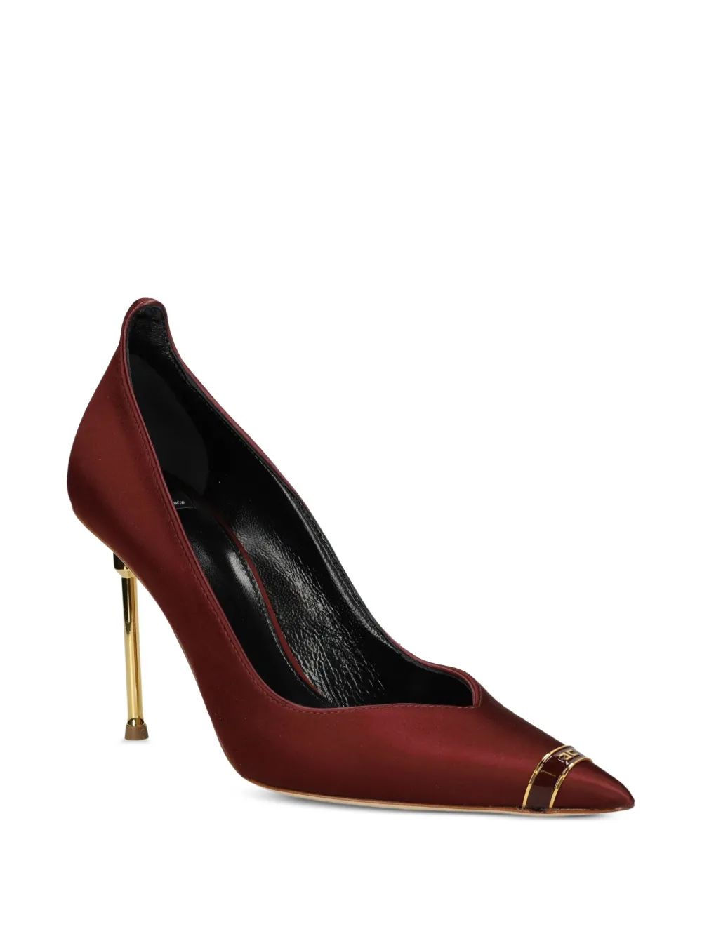 Elisabetta Franchi metallic-trimmed pointed-toe pumps Red