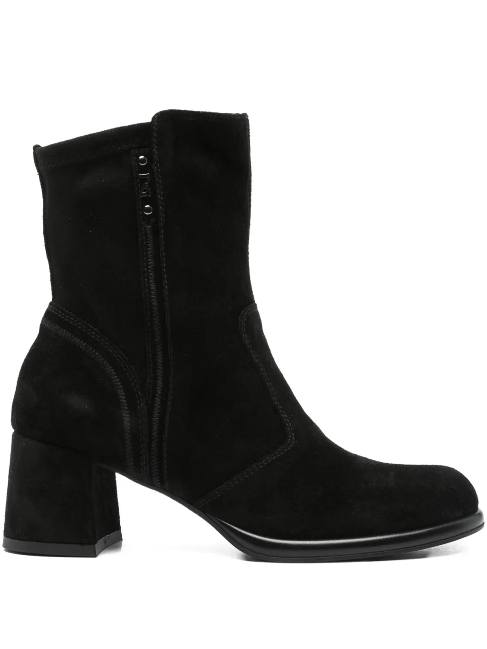Nero Giardini 60mm Suede Block-heel Boots In Black