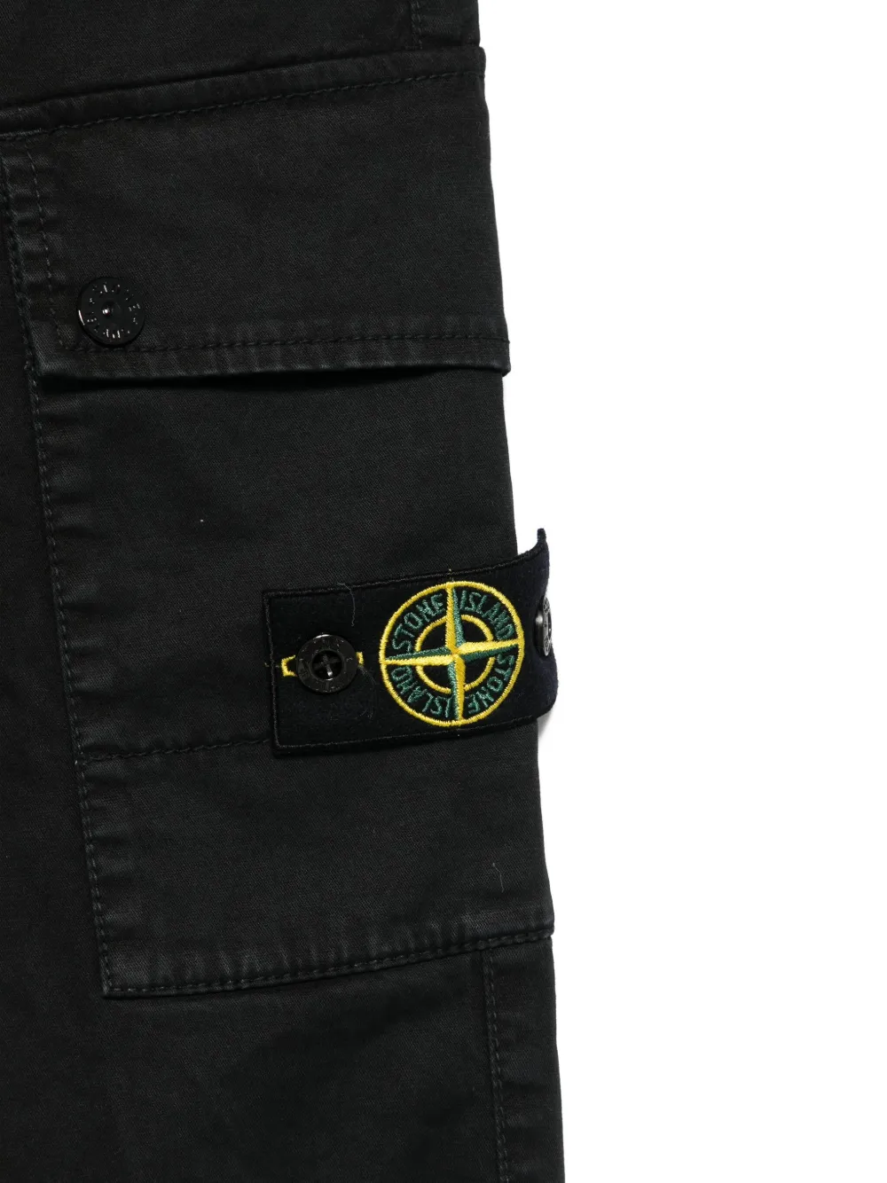 Stone Island Junior Cargo broek Zwart