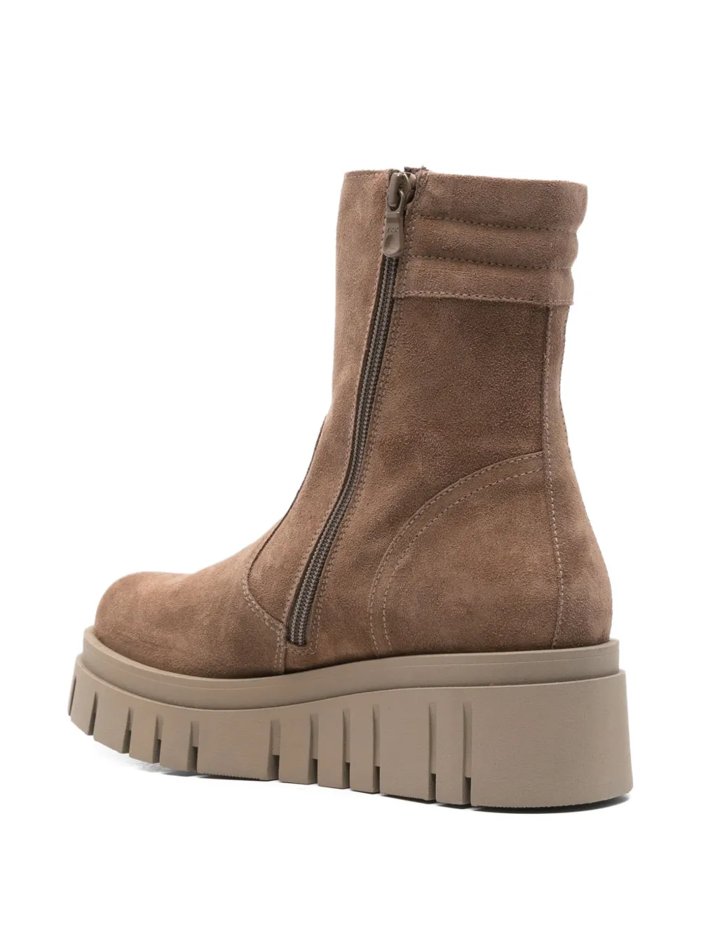 NERO GIARDINI 55mm zip-detail platform boots Neutrals