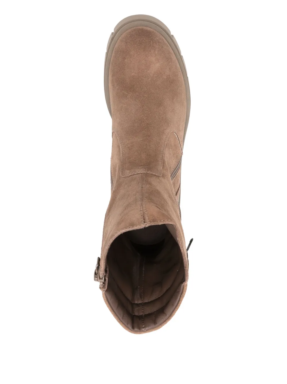 NERO GIARDINI 55mm zip-detail platform boots Neutrals