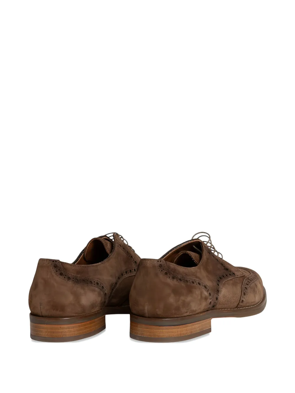 FLECS nubuck-leather derby shoes Brown