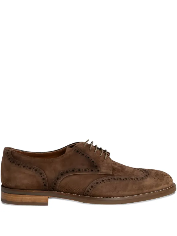 FLECS nubuck-leather derby shoes