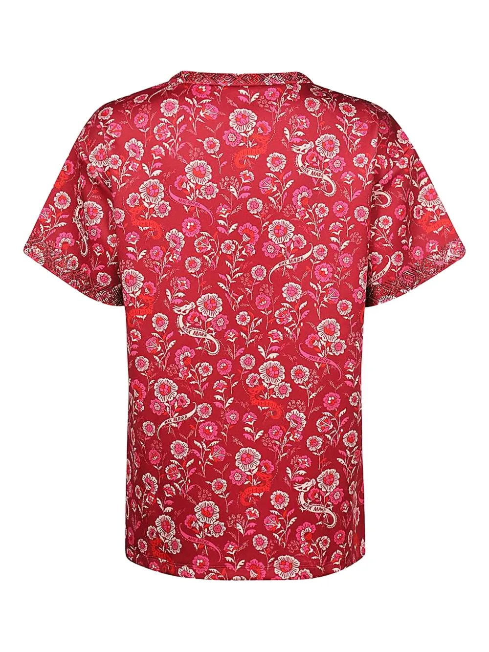 Max Mara floral-print crew-neck T-shirt Rood