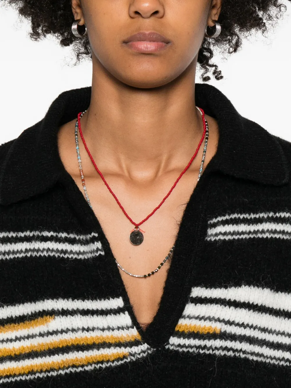Missoni Oversized Striped Intarsia Sweater In Black
