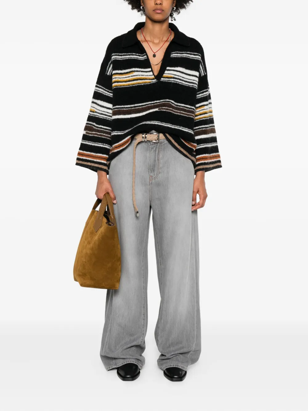 Missoni Gestreepte polotop - Zwart