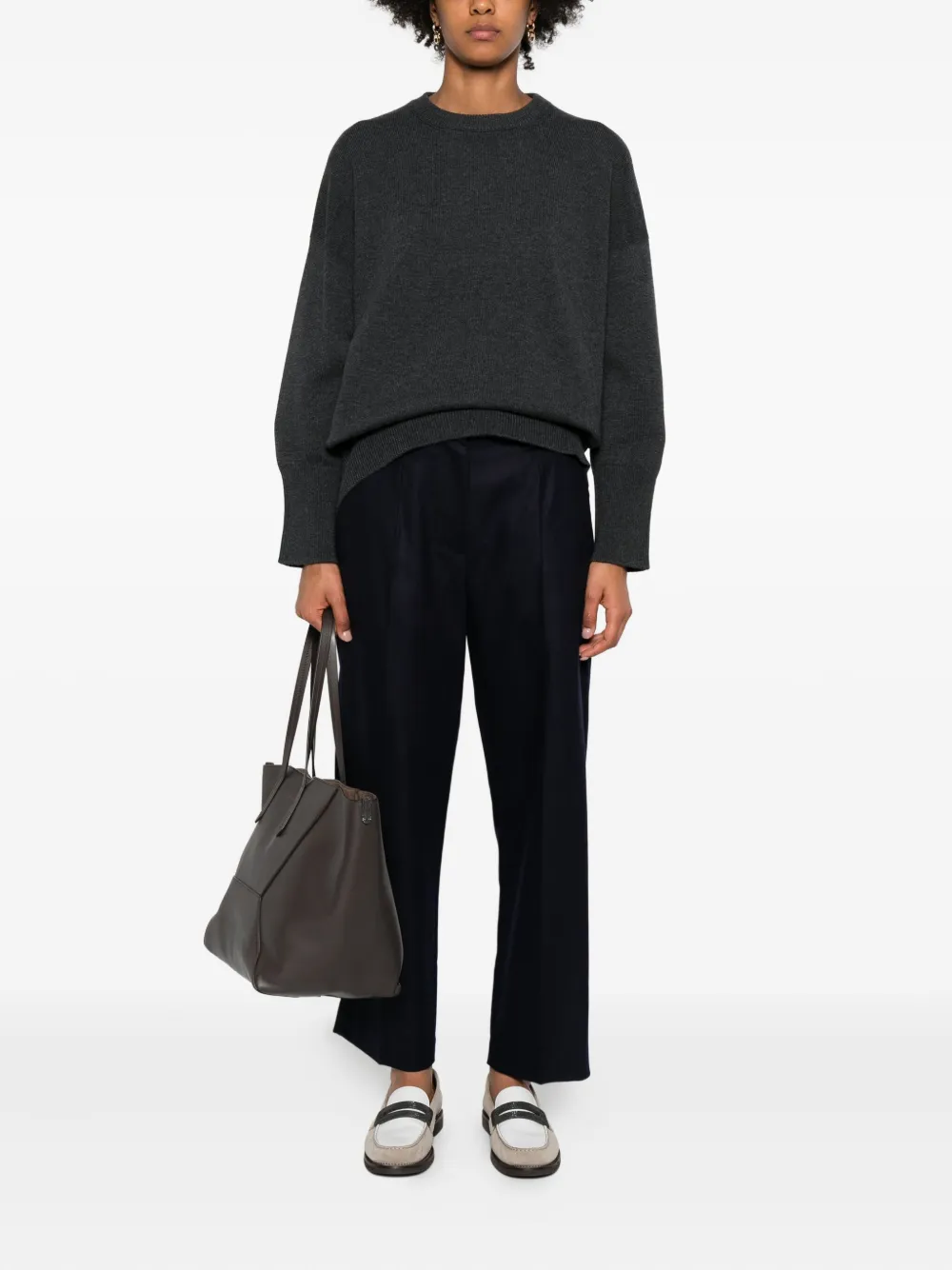 Brunello Cucinelli Cashmere Sweater With Shiny Detail Clothing In Multi