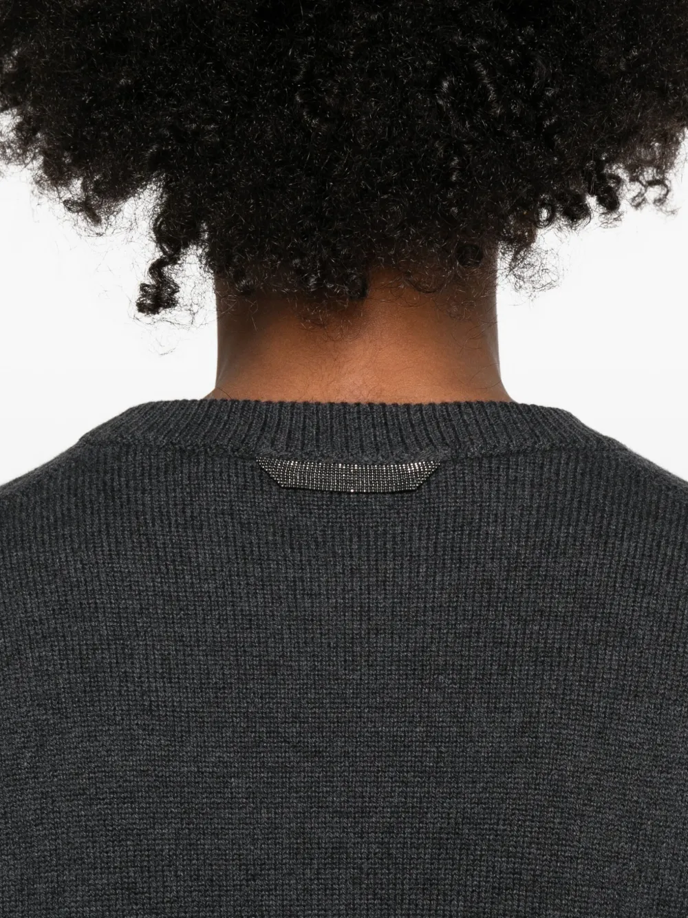 Brunello Cucinelli Cashmere Sweater With Shiny Detail Clothing In Multi