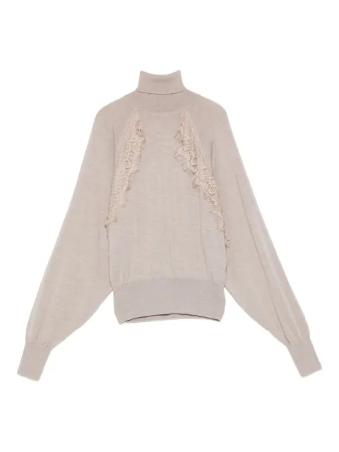 LIU JO lace-insert turtleneck