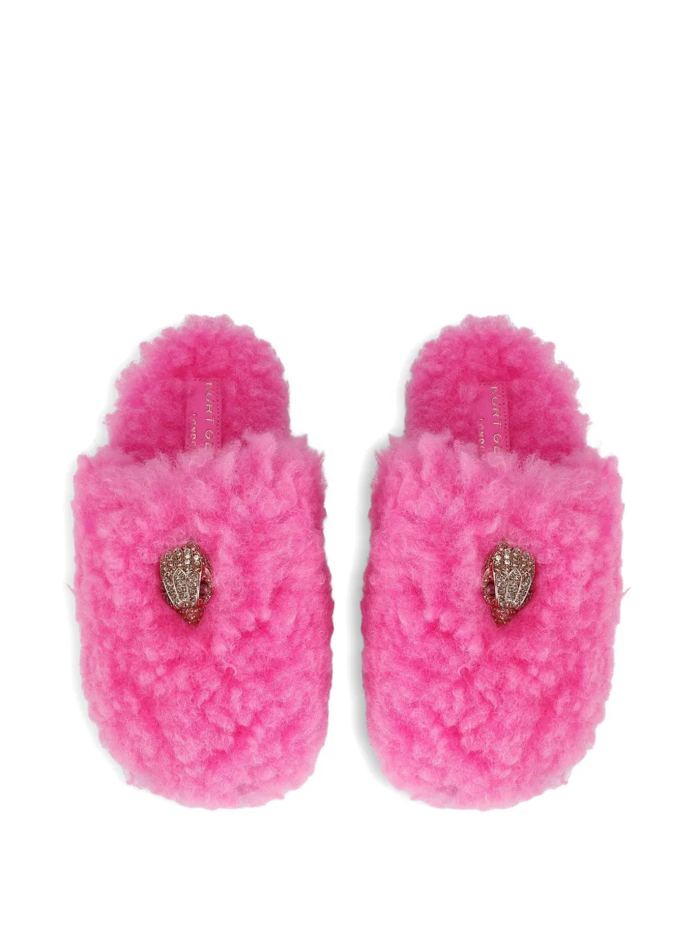 Kurt Geiger London Lammy slippers verfraaid met kristallen - Roze