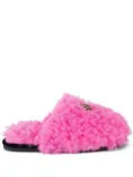 Kurt Geiger London crystal-embellishment shearling slippers - Pink