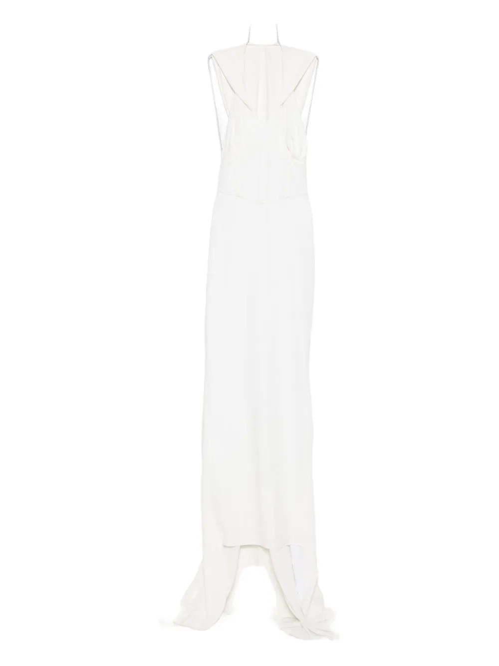 Vestiaire D'un Oiseau Libre Hooded Sleeveless Gown In White