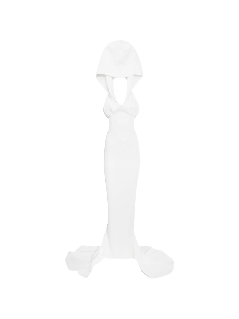 Vestiaire d'un Oiseau Libre hooded sleeveless gown - White