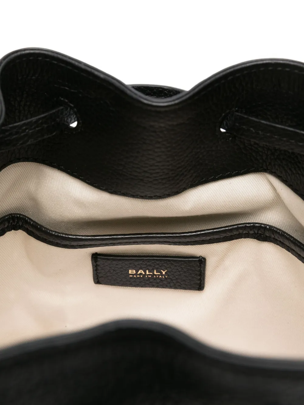 Bally Leren bucket-tas Zwart
