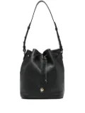 Bally leather drawstring bucket bag - Black