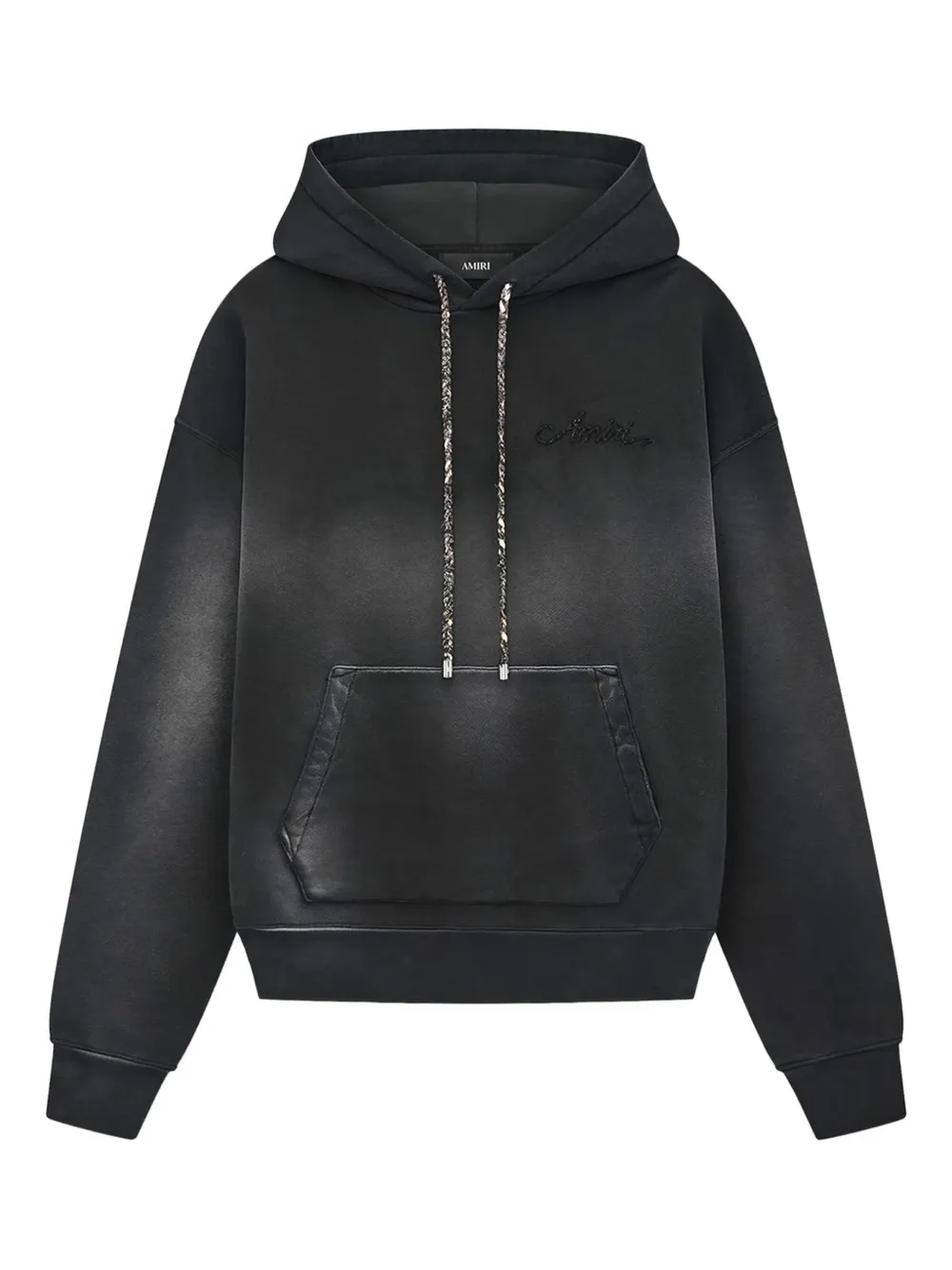 AMIRI embroidered-logo hoodie | Black | Image 1